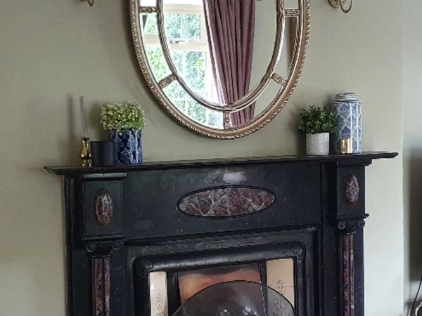 Antique slate fireplace
