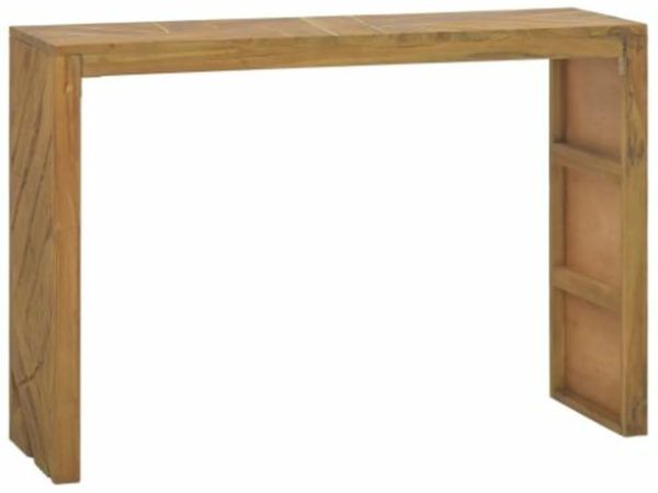 New*LCD Console Table 110x35x75 cm Solid Teak Wood