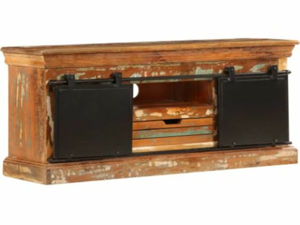 New*LCD TV Cabinet 110x30x45 cm Solid Reclaimed Wood