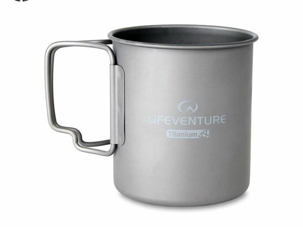 Lifeventure Titanium Mug 450ml Silver