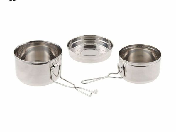 MFH CZ Mess Kit Cooking Pot Stainless Steel 3 Part
