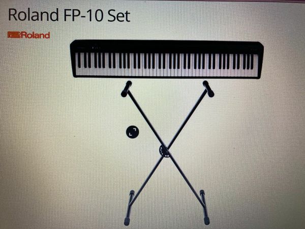 NEW Digital Roland FP-10 Piano and Piano Stand