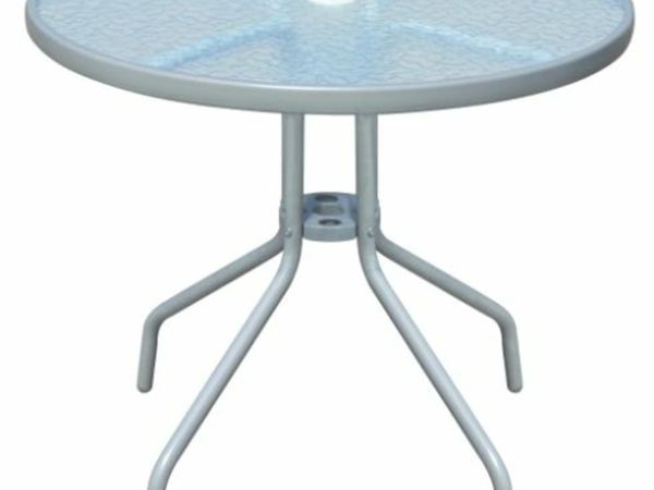 New*LCD Bistro Table Grey 80x71 cm Steel