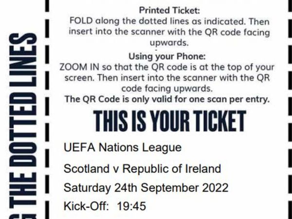 Scotland V Ireland Football Tickets and Hotel
