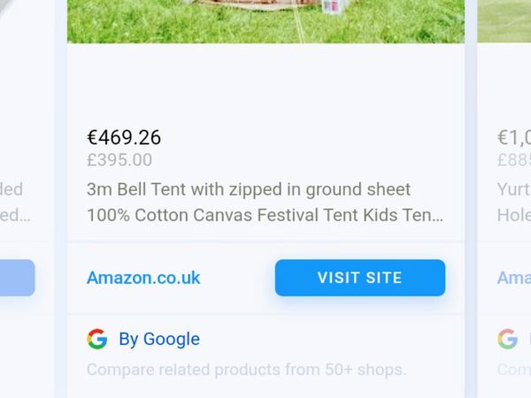 3 metre by 3 metre bell tent