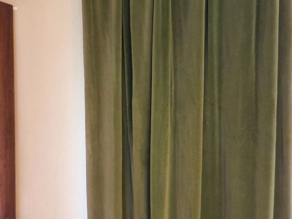 Green Velvet curtains