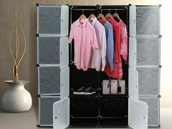 NEW 16 Cube Plastic Wardrobe Cabinet
