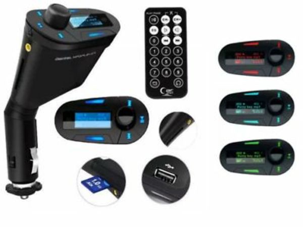 MP3 Car FM Transmitter Modulator Remote Control SD Card