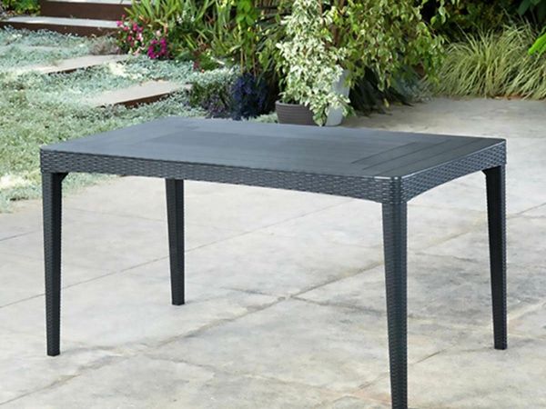 Sale ‼️ Keter Girona Garden Table GRAPHITE 90 x 160 x 74 cm RRP  €140  with Great Discount ✂️ €70