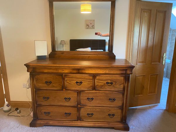 Substantial Dresser with matching mirror.