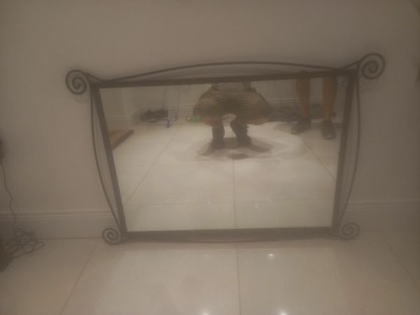 Iron cast mirror