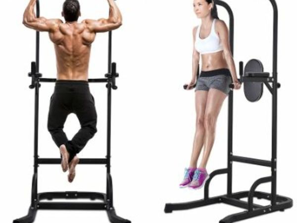Pull Up Bar Dip Station Power Tower Large Wide Push Up Station Fitness Equipment for Home Gym Exercise Chin Up Bar