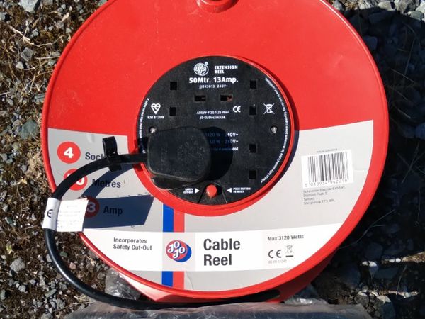 50 meter 240V 13 Amp JoJo cable reel