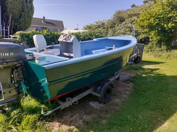 16ft boat with trailer and engine