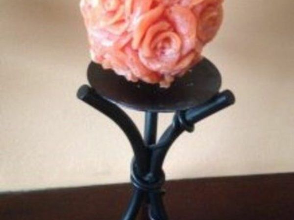 Brand New Cast Iron Candle holder with scented candle