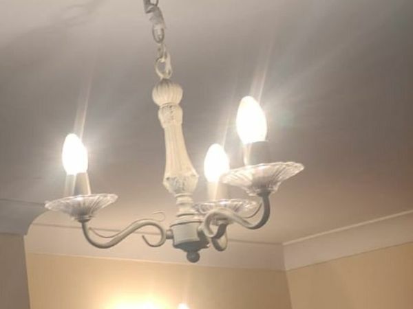 Laura Ashley chandelier, with wall lights