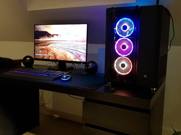 Beautiful Gaming and Productivity PC with Monitor