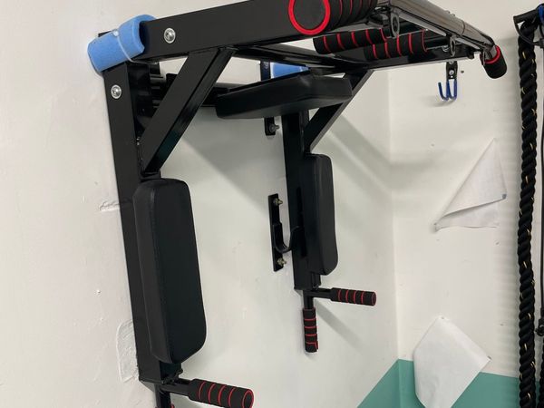 Pull up and dip bar wall mounted station