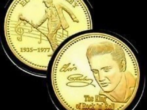 Elvis Presley gold plated Coin