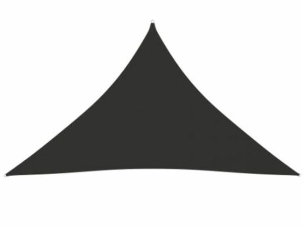 New*LCD Sunshade Sail Oxford Fabric Triangular 3.5x3.5x4.9 m Anthracite