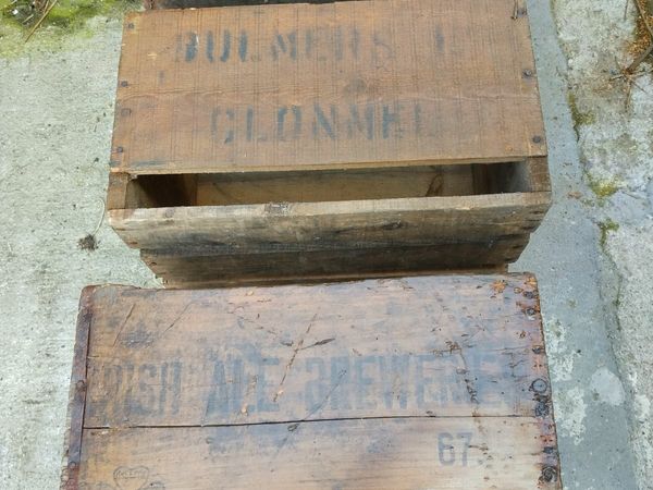 3. Vintage Brewery wooden crates