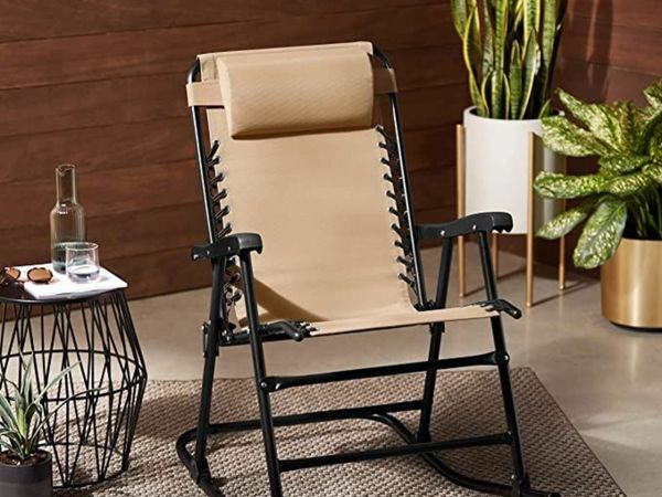 Folding rocking chair - beige