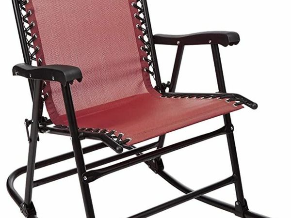 Folding rocking chair - red