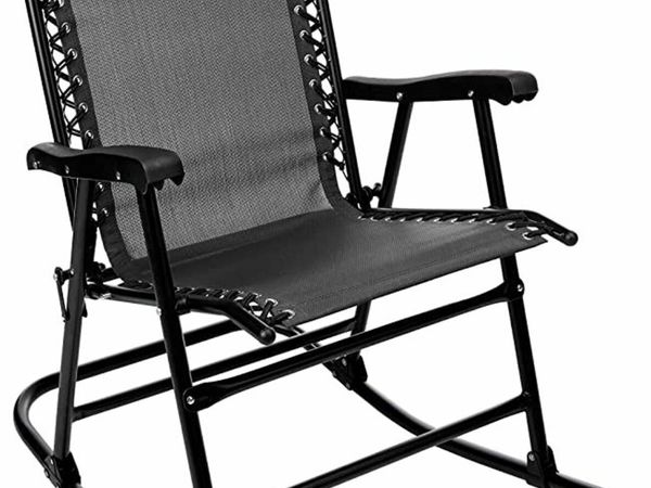 Folding rocking chair - black