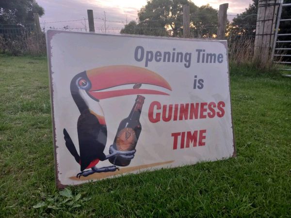 Large Guinness Metal Sign