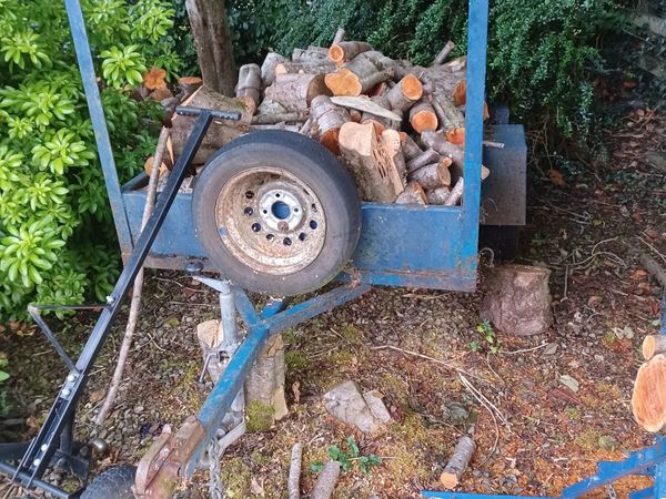 Car trailer and logs