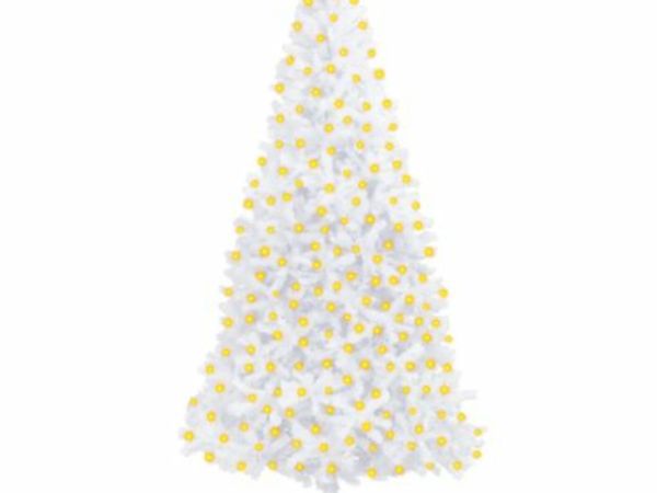 New*LCD Artificial Christmas Tree with LEDs 300 cm White