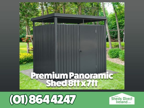 The Panoramic 8ft x 7ft Steel Garden Shed