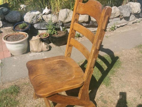 Solid wood dining chairs x 4