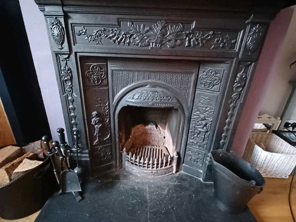Ornate Cast iron fireplace