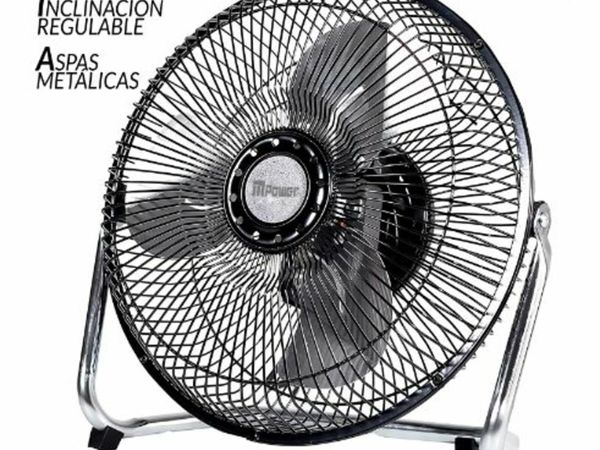 Floor fan or table 60W 12 "with 3 speed adjustable by free swing blades in aluminum alloy