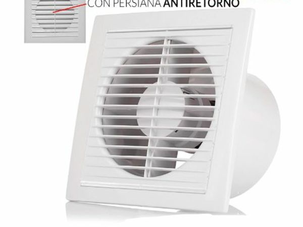 Air Extractor toilet kitchen 150mm with shutters anti return fan bathroom warehouse office