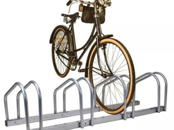4 Bike Rack Bicycle Steel Pipe Parking Stand