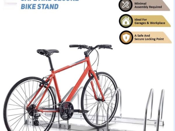 4 Bike Rack Bicycle Steel Parking Stand