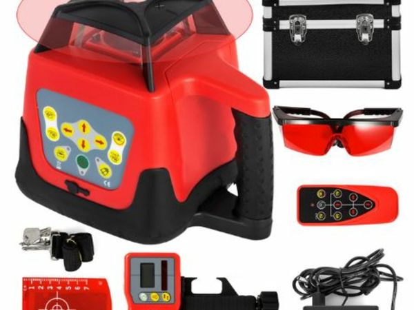 Rotary Laser Level Kit Self-Leveling 500M Range Measurement Instruments Construction Tools for Outdoor Industry Use