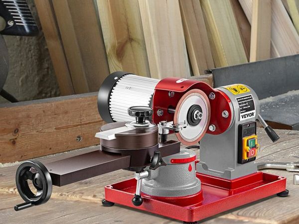 370W Circular Saw Blade Grinder Sharpener 5Inch Wheel Rotary Angle Mill Grinding for Carbide Tipped Saw Wood-Based Panel
