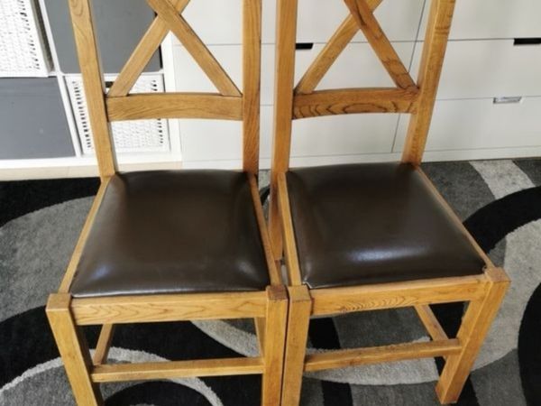 EZ living Athens Oak Dining chairs x2
