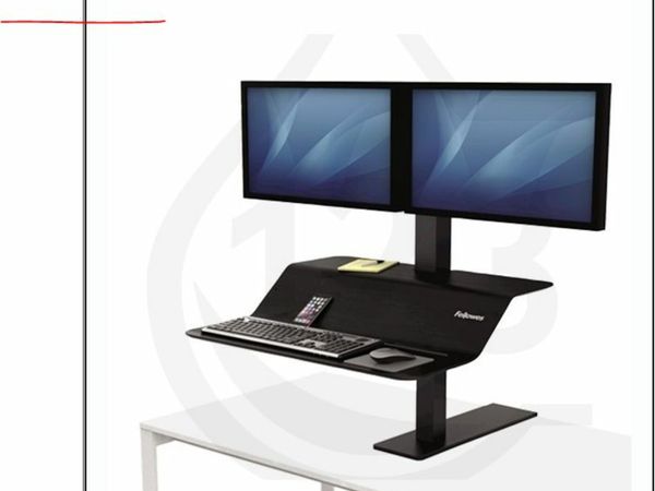 Sit-Stand Workstation for 2 Monitors