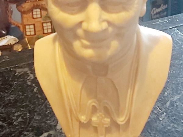 Pope John Paul bisque bust
