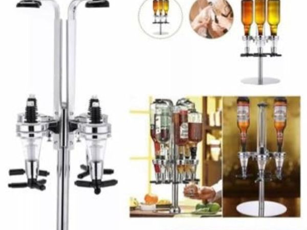 New 4 Bottle Rotary Drinks Optic Dispenser & Stand