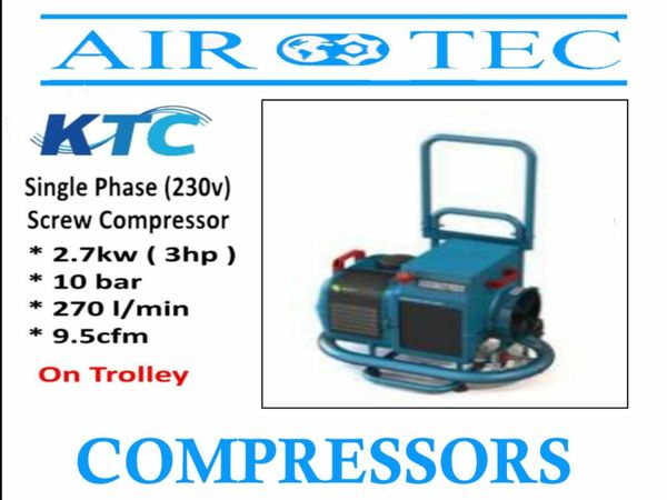 Compressor - 230v Screw Compressor ( On Trolley )
