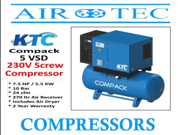 230v Compressor - 5.5kw with Air Dryer