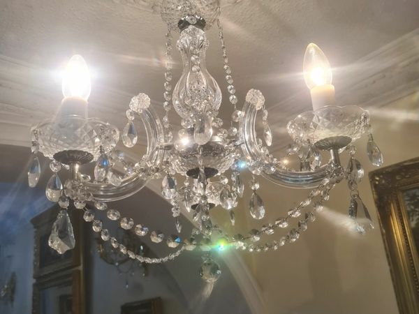 3 branch crystal chandelier