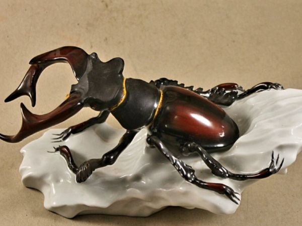 Antique Rare spectacular porcelain Angler Bug