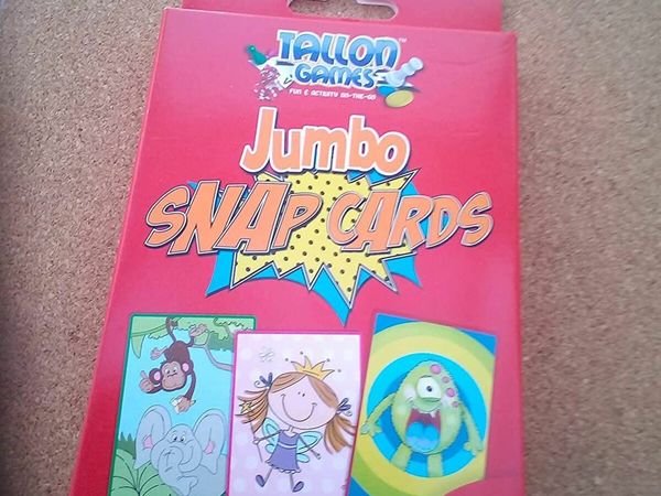 JUMBO SNAP PLAYING CARDS CHILDREN EDUCATIONAL & FUN TOY GAME / FAMILY GAMES NEW