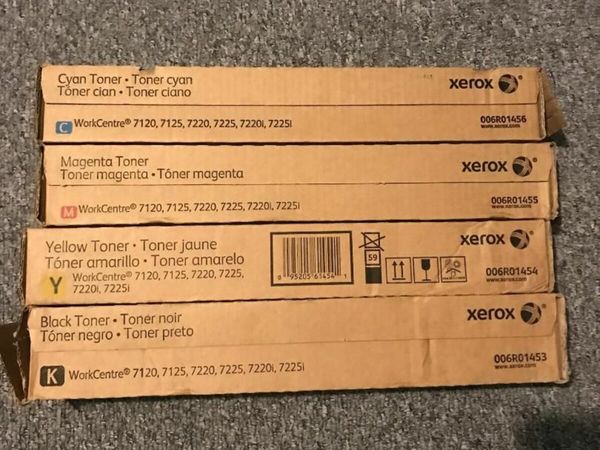 Set Of Xerox 7120/7125/7220/7225 Colour Toners